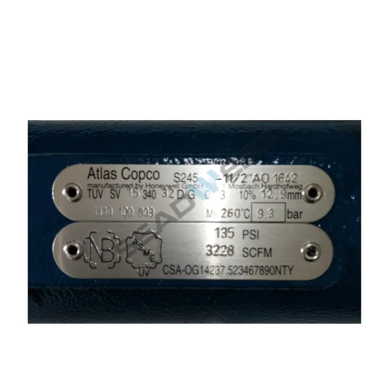 0830100809 Air Compressor Safety Valve Parts for Atlas Copco