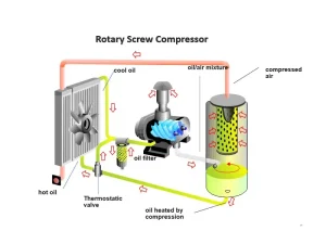 Working Principle of Rotary Screw Air Compressor