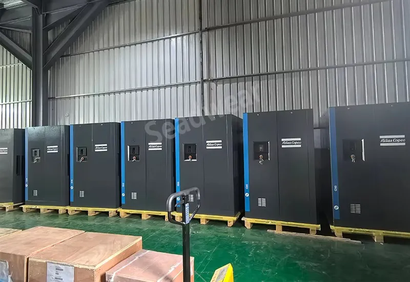 Air compressors in warehouse